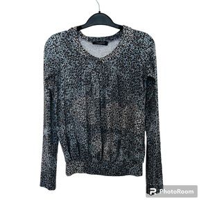 Piazza Sempione Long Sleeve Pattern Crew Neck Top Size 38